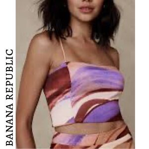 Banana Republic Spaghetti Strap Crop Top Multicolor Size 4 NEW